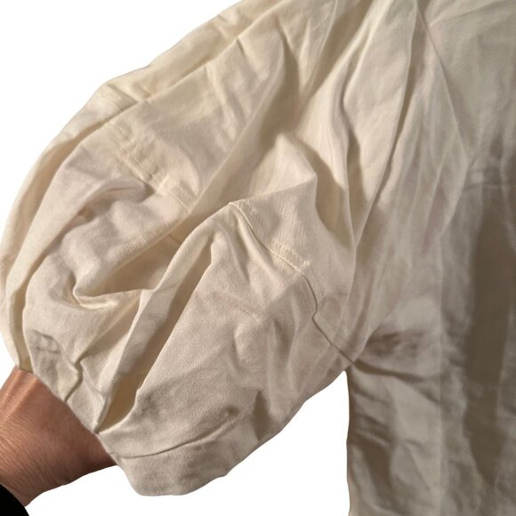 Chloé Linen And Silk Canvas Top In White 2021 Never Worn - Picture 7 of 9